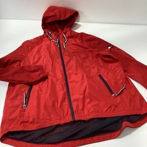 Tommy Hilfiger Jacket Red Hooded Windbreaker Women’s XL